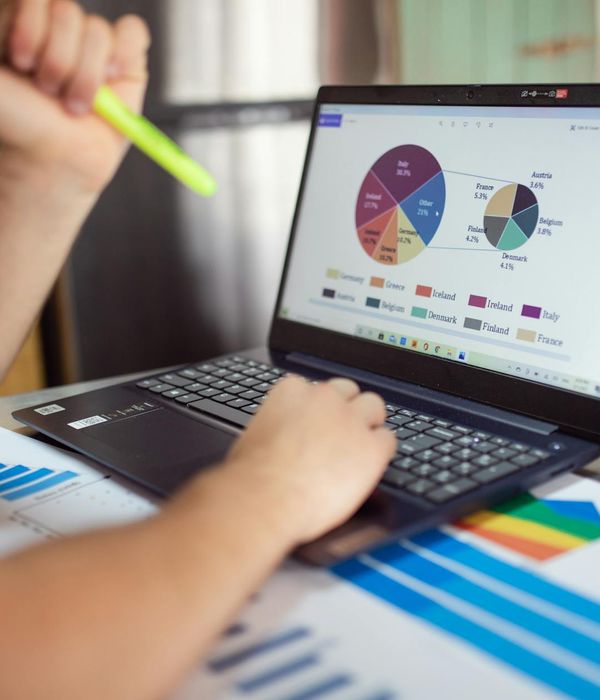 Digital financial dashboard displaying performance indicators and data visualization